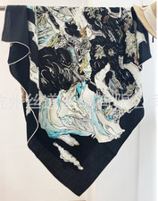 70 Cashmere 30 Silk Shawl 53'' Bandana Scarf cloud Print Neckerchief Wrap new