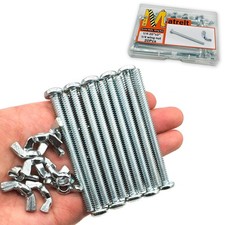 20Pack 1/4"-20 x3 Screw Bolts and Wing Nut Kit 10pcs Machine Screws with Roun...