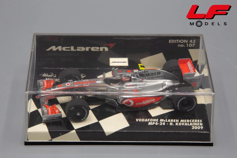 1:43 Vodafone McLaren Mercedes MP4/24 H. Kovalainen 2009 - Minichamps - Immagine 3 di 3