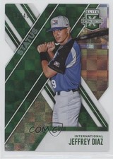 2017 Panini Elite Extra Edition Status Emerald Die-Cut 2/49 Jeffrey Diaz lu0