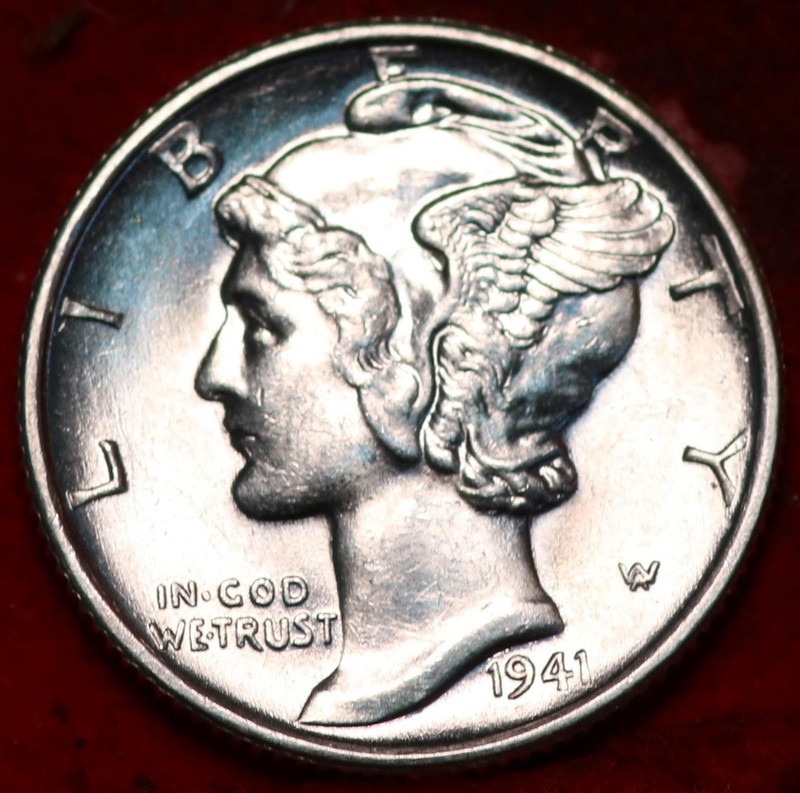 Uncirculated 1941-S San Francisco Mint Silver Mercury Dime