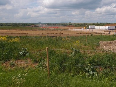 Foto 6x4 A14 Straßenverbesserungen Godmanchester Das Baugebiet um 2017
