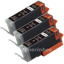 3 x PGI-250XL PGI250 XL BK Ink For Canon Pixma PIXMA IP7220 iP8720 iX6820 w/Chip