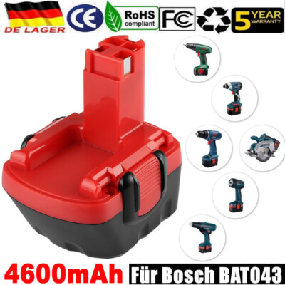 4800mAh BAT043 Für Bosch 12V Akku BAT045 BAT046 PSR GSR GSB 2607335261 12VE-2 DE