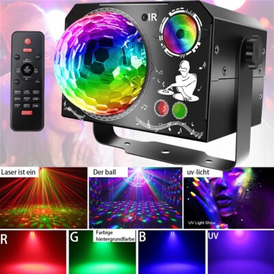 RGB Laser Projektor LED Beam Bühnenlicht Strobe Disco Lichteffekt DJ Party USB