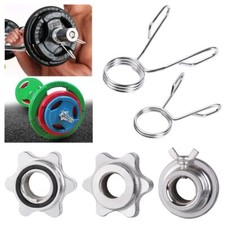 Gym Spin Lock Screw Check Nut Dumbbell Spinlock Collars Barbell Bar Clips