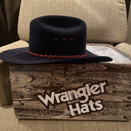 Wrangler 4X Black Beaver Felt Men's 