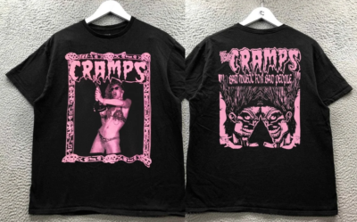 The Cramps T Shirt Band Logo Nuovo Ufficiale Uomo Nero Size L