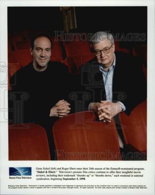 1998 Press Photo Gene Siskel Roger Ebert Film Critics 