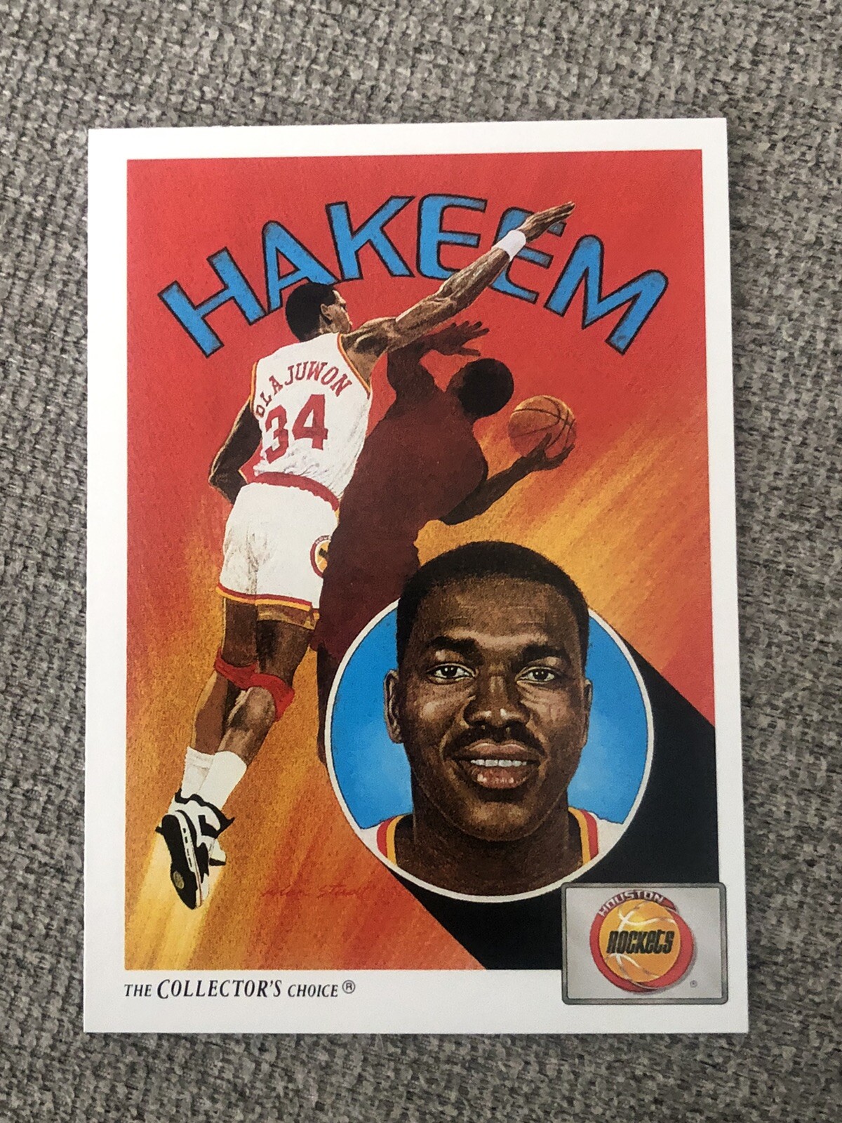 1991-92 Upper Deck Plain Text Hologram Hakeem Olajuwon #92 HOF