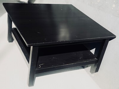 USED IKEA HEMNES Black Coffee Table 90X90 Cm (35 3/8X35 3/8 