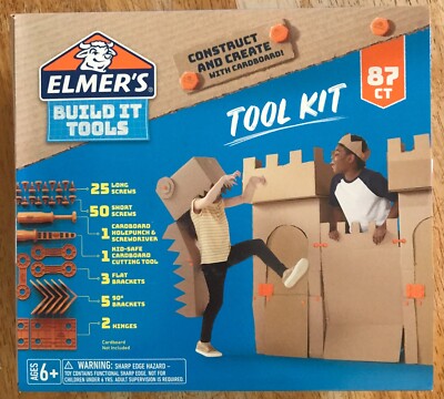 Elmer's Build It Tools Construct & Create w/Cardboard Starter Set BEST GIFT EVER