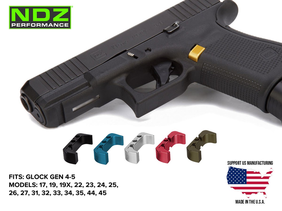 for Glock 17 19 Gen 4-5 Magazine Release Extended Stock Plus