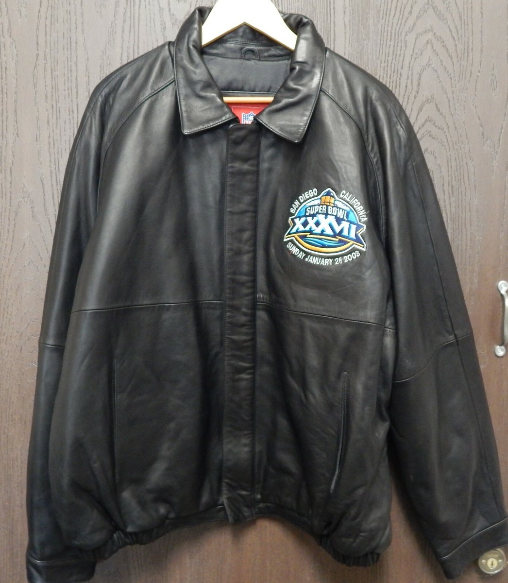 NFL 2003 Super Bowl XXXVII San Diego CA Men's Genuine Leather