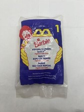 Vintage 1996 McDonalds Happy Meal Kids Toy 1 Wedding Rapunzel Barbie With Base