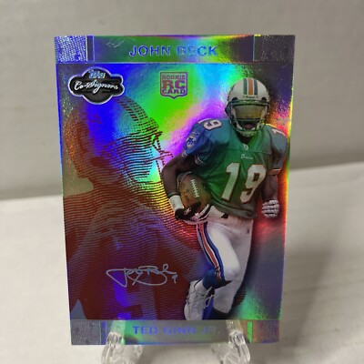 2007 Topps Co-Signers Silver John Beck, Ted Ginn Jr. RC #82 # d 35/150 Dolphins