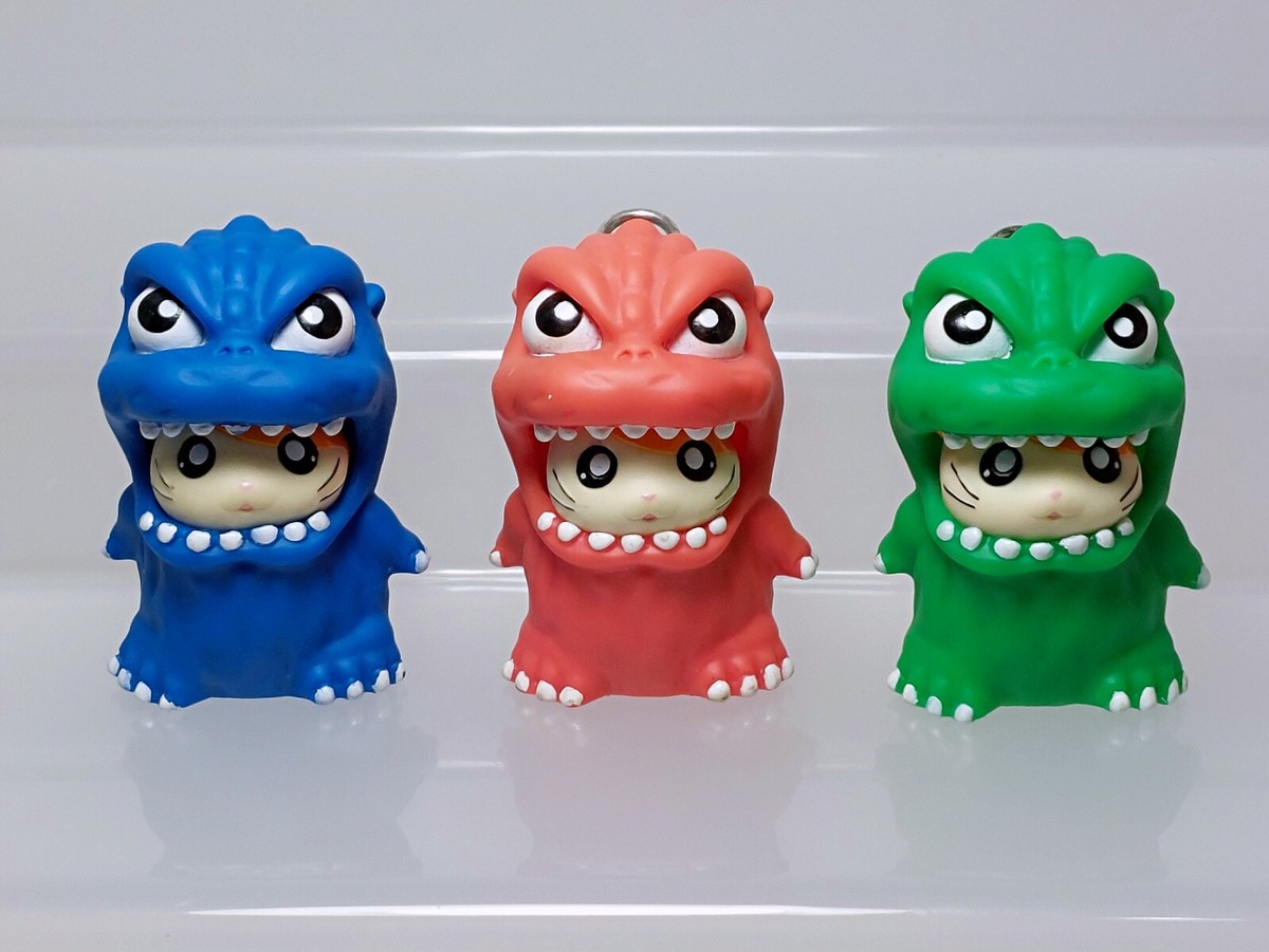 Hamtaro x Godzilla Godziham-kun Soft Vinyl Keychain Figure TOHO