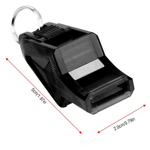 Sifflets,5 Pack Sifflet à Roulette Plastique Whistle Arbitre Enfant Entraîneur Sifflet Bruyant Avec Noire Cordon 45cm Pour Sports Basketball Football 4.7x2.2 Noir