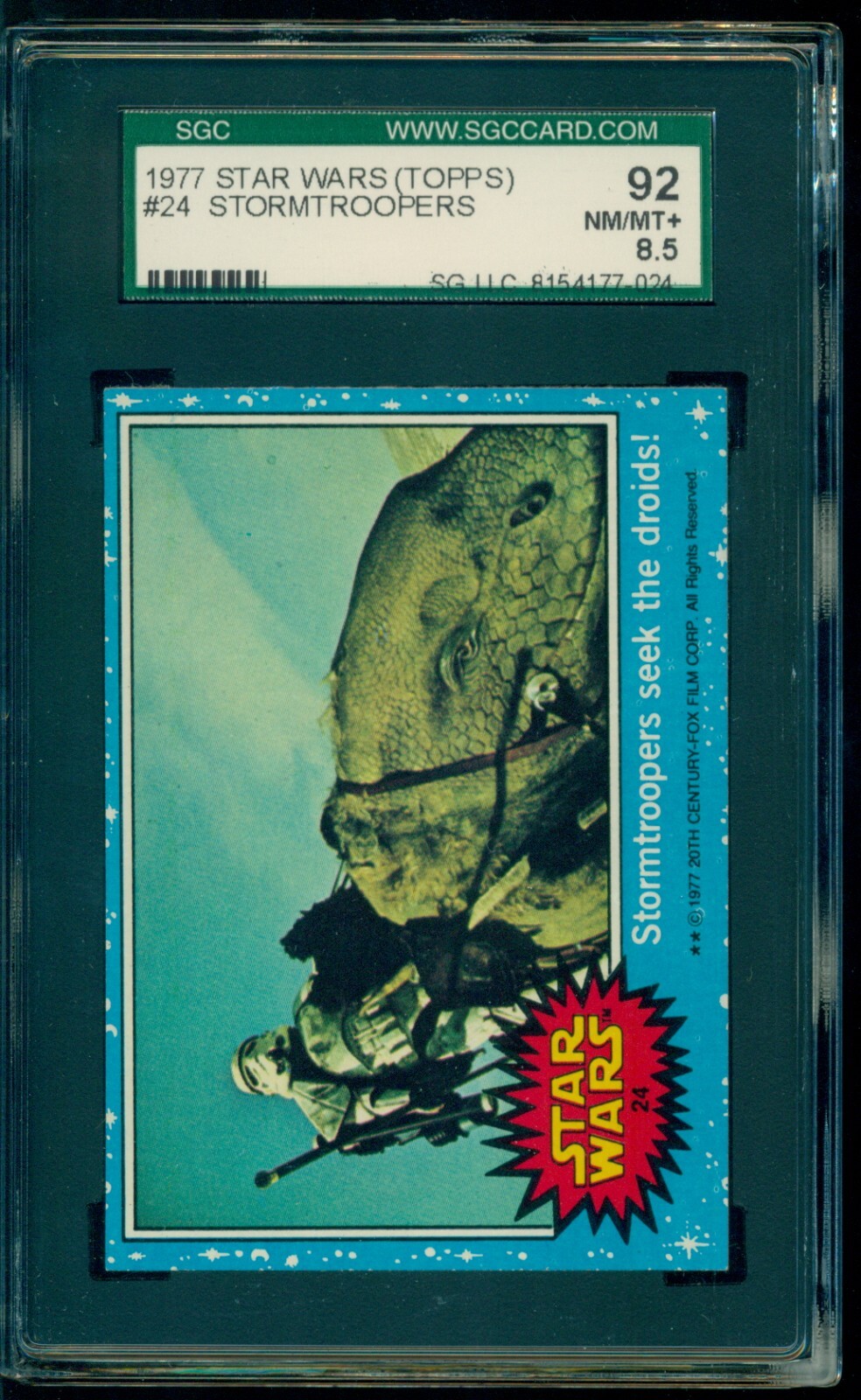 1977 Star Wars Topps #24 Stormtroopers Seek The Droids! SGC 8.5 NM/MT+