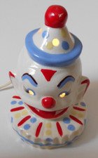 Rare 1950's Richard G Krueger  Clown Night Light with Bulbs E2