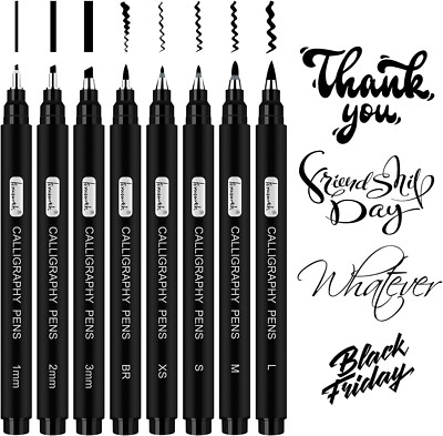 Calligraphy Pens,Hand Lettering Pens, Calligraphy Brush Pen Set for Beginners Wr