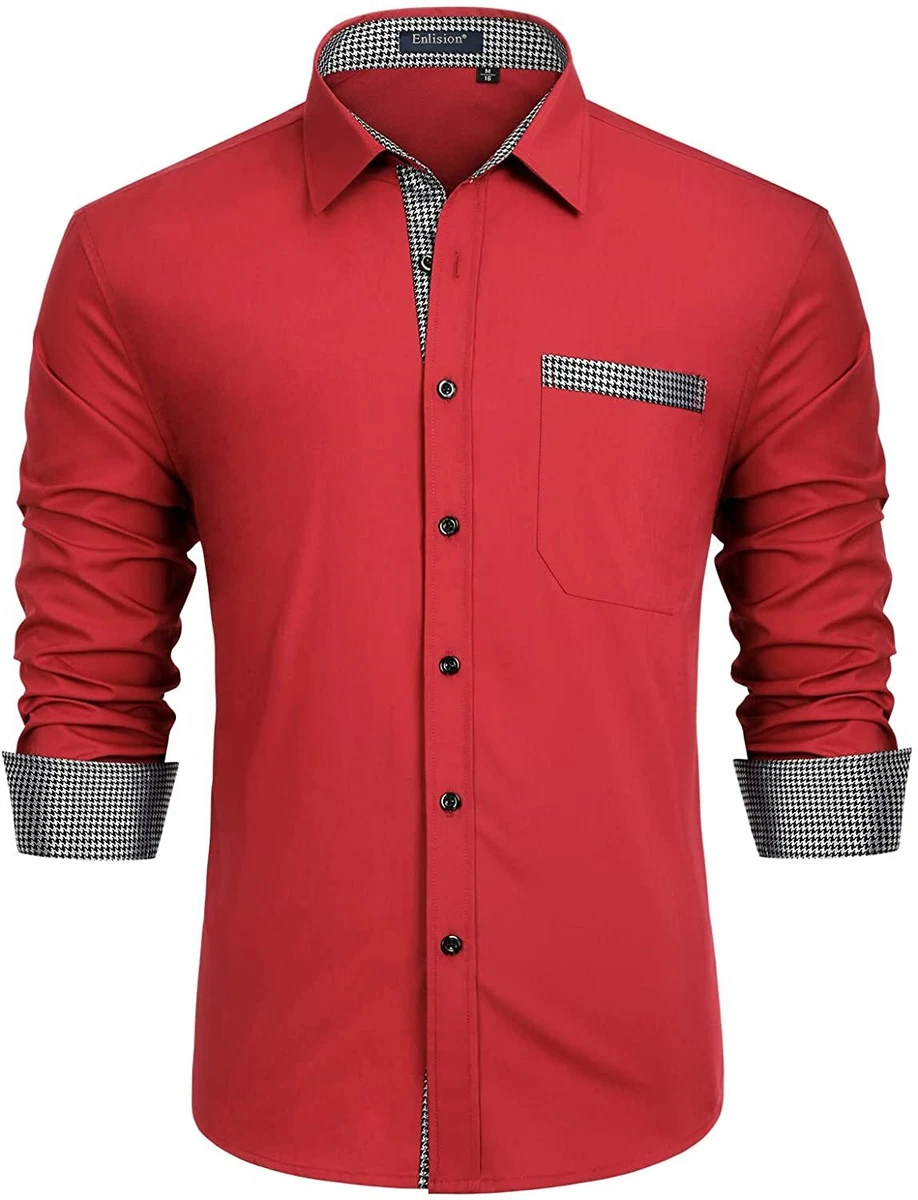 Red color shirts for mens sale
