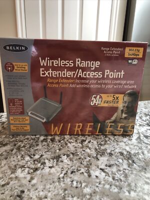 Belkin F5D7130 Wireless-G Access Point Range Extender New Sealed Wi-Fi 802.11g