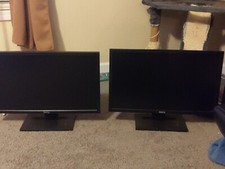 Two 23 Inch Dell Computer Screens