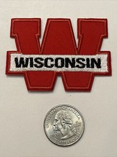 UNIVERSITY OF Wisconsin Badgers Vintage Embroidered Iron on Patch 2.5  X 2  