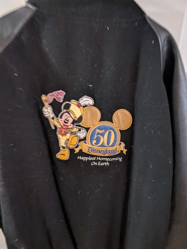 Disneyland 2005 50 aniversario chaqueta universitaria negra cuero/lana talla XXXL - Imagen 11 de 17