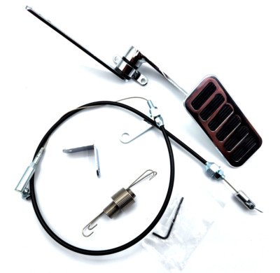 Firewall Mount Universal Billet Aluminum Accelerator Throttle Pedal Kit W/Cable
