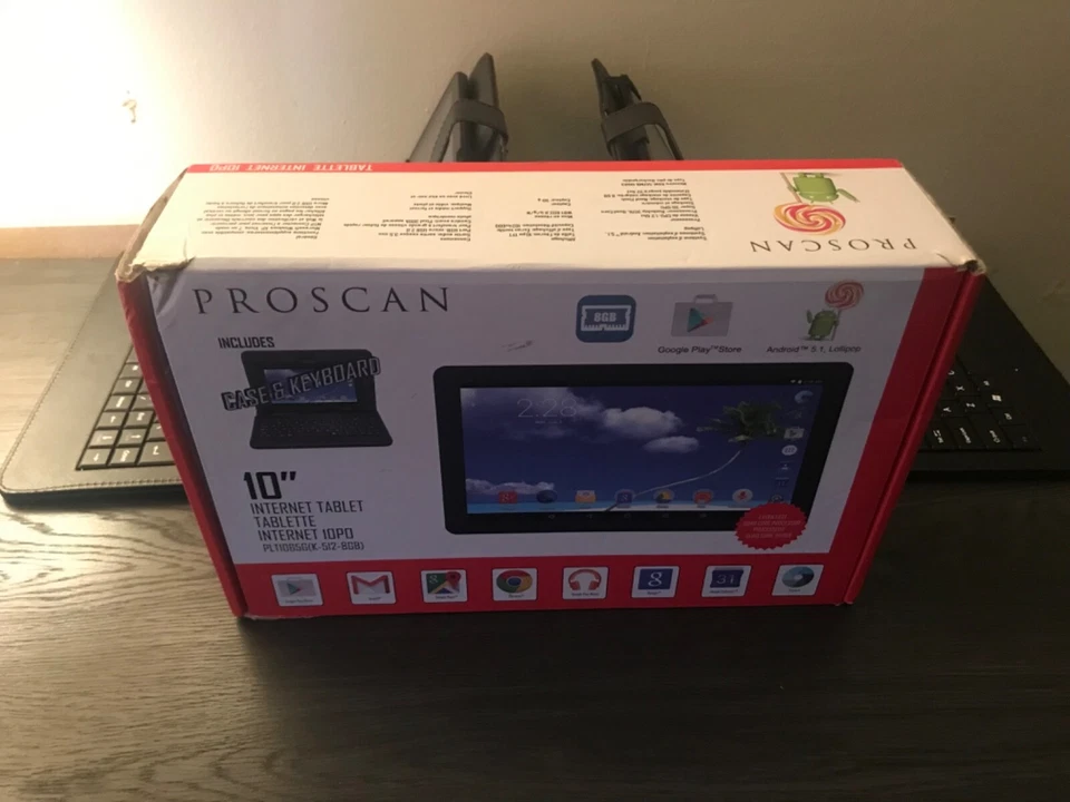 2 Tabletas Teclado Android Proscan 10" 8gb Almacenamiento Foto 4 de 4