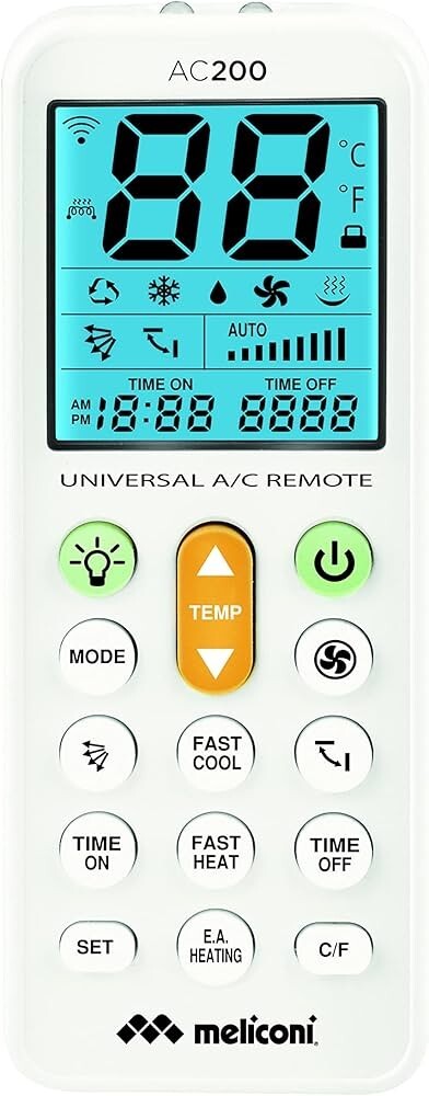 MELICONI 802102 AC200 TELECOMANDO UNIVERSALE PER CONDIZIONATORI CLIMATIZZATORI