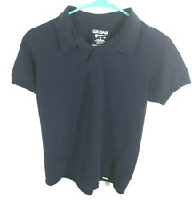 Gildan Youth Shirt, Size 14/16 Dark Blue Polo Shirt