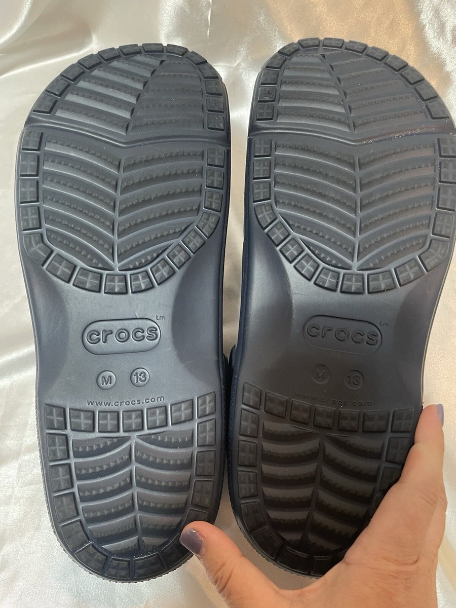 Crocs Mens Adults Classic Navy Blue Comfort Slip-On Clogs  display picture 2