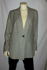 TALBOTS Size 14 Classic Houndstooth Blazer ,Graphic pattern in fine wool blend