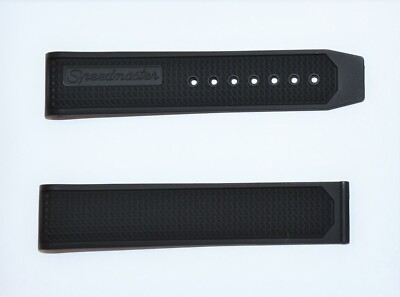 Original Omega Speedmaster 19mm Black Rubber Watch Band Strap