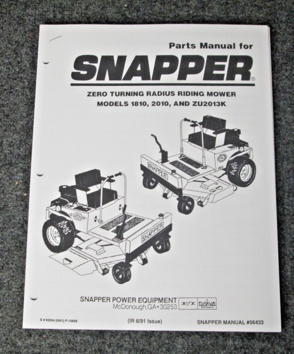 SNAPPER ZERO TURNING RADIUS RIDING MOWER 1810, 2010, ZU2013K
