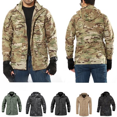 Men's Military Combat Tactical Coats Jacket M65 Field WATERPROOF Casual ...