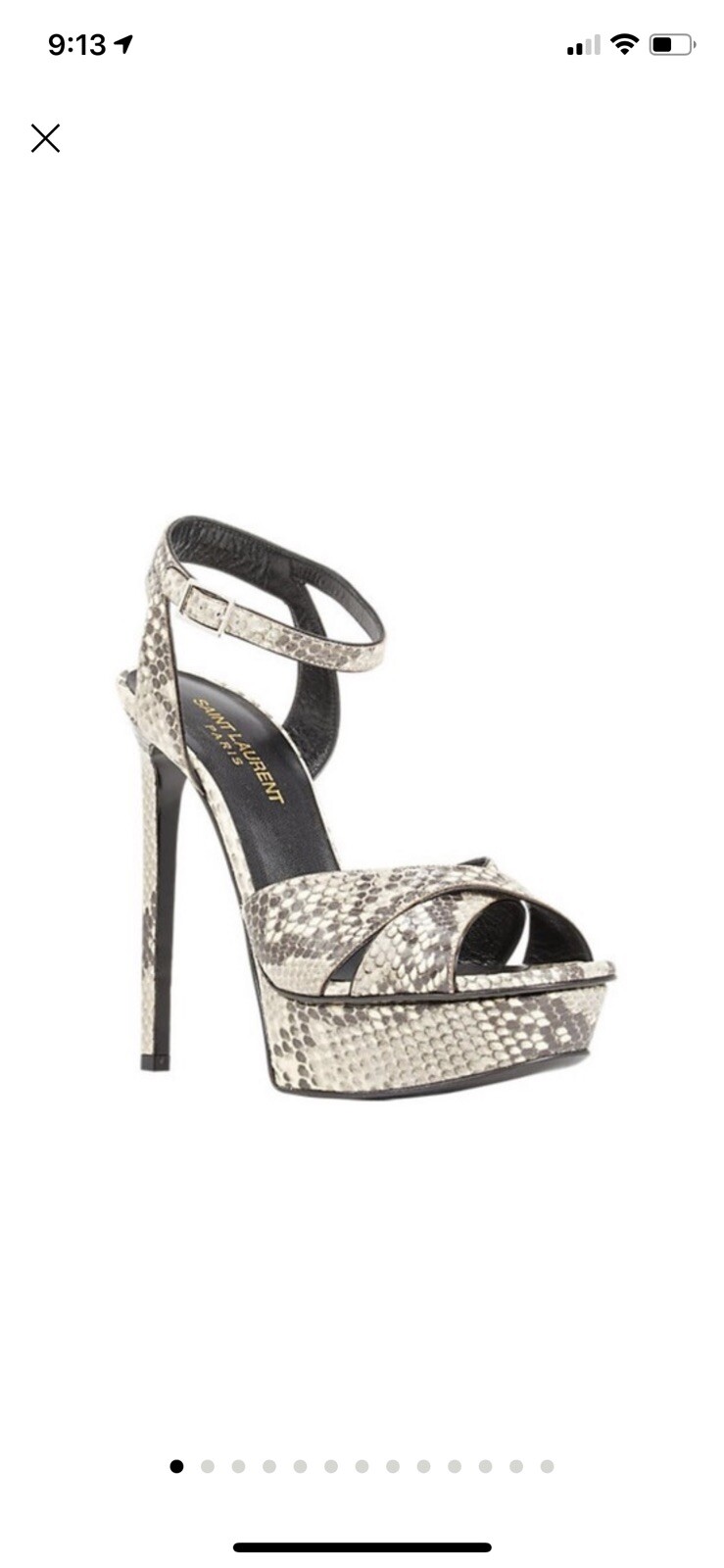 YSL Saint Laurent Python Bianca Platform 7 - image 1