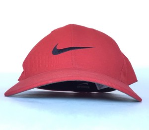 red nike fitted hat