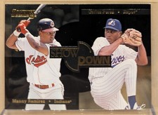 1996 Donruss SHOWDOWN #8 Manny Ramirez Carlos Perez RARE FOIL INSERT /10000