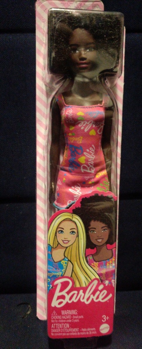 African American Barbie Doll Pink Logo Print Dress | eBay
