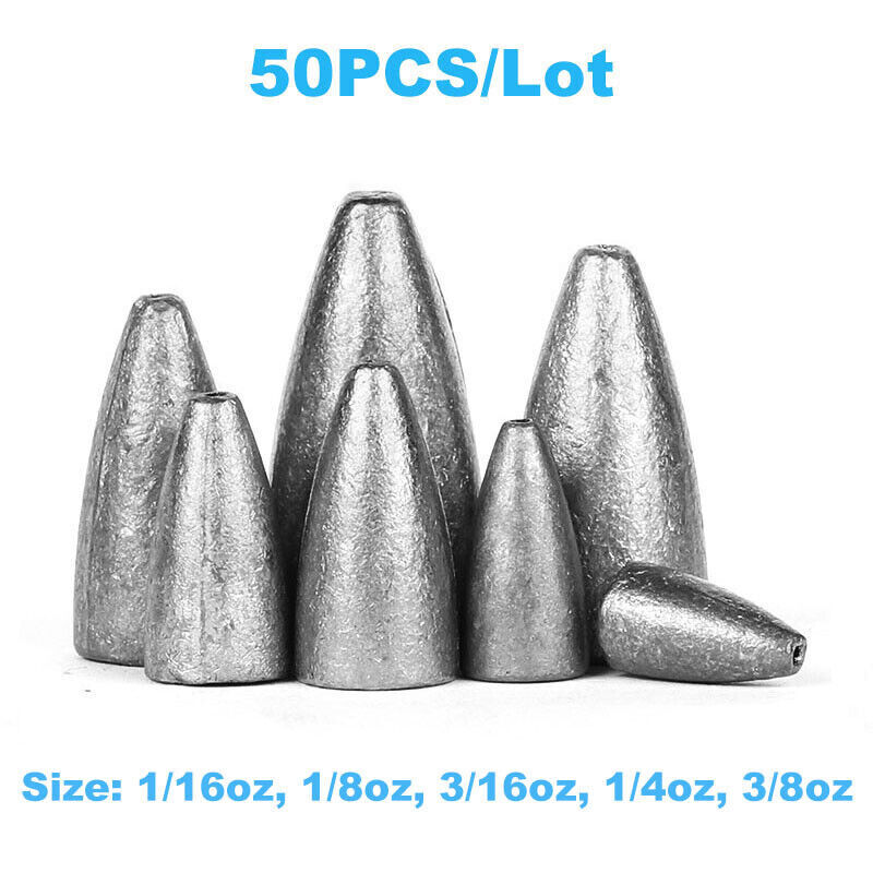 Fishingking Tungsten Bullet Worm Poids Pour Basse Liban