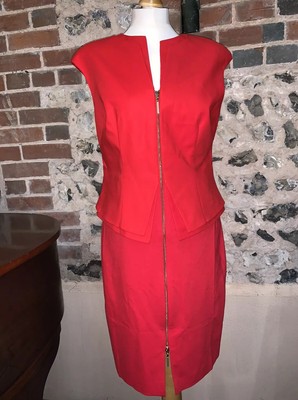 kwyli structured zip peplum dress