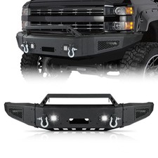 Front Bumper With Winch Plate Led Fit For 2015-2019 Chevy Silverado 25003500