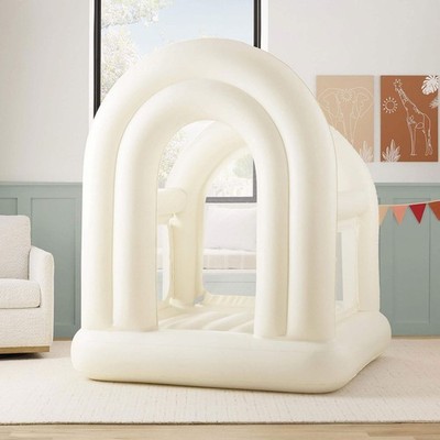  Cream Indoor Double Arch Bounce House Kids Inflatable Jumper   FREE SHIPPING