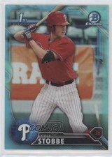 2016 Bowman Draft Chrome Picks Sky Blue Refractor Cole Stobbe #BDC-62 02u3