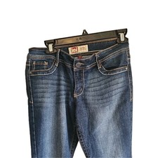 Vintage 90s LEI Denim Bootcut Flare Jeans Junior SZ 9 Mid Rise Dark Y2K Classic