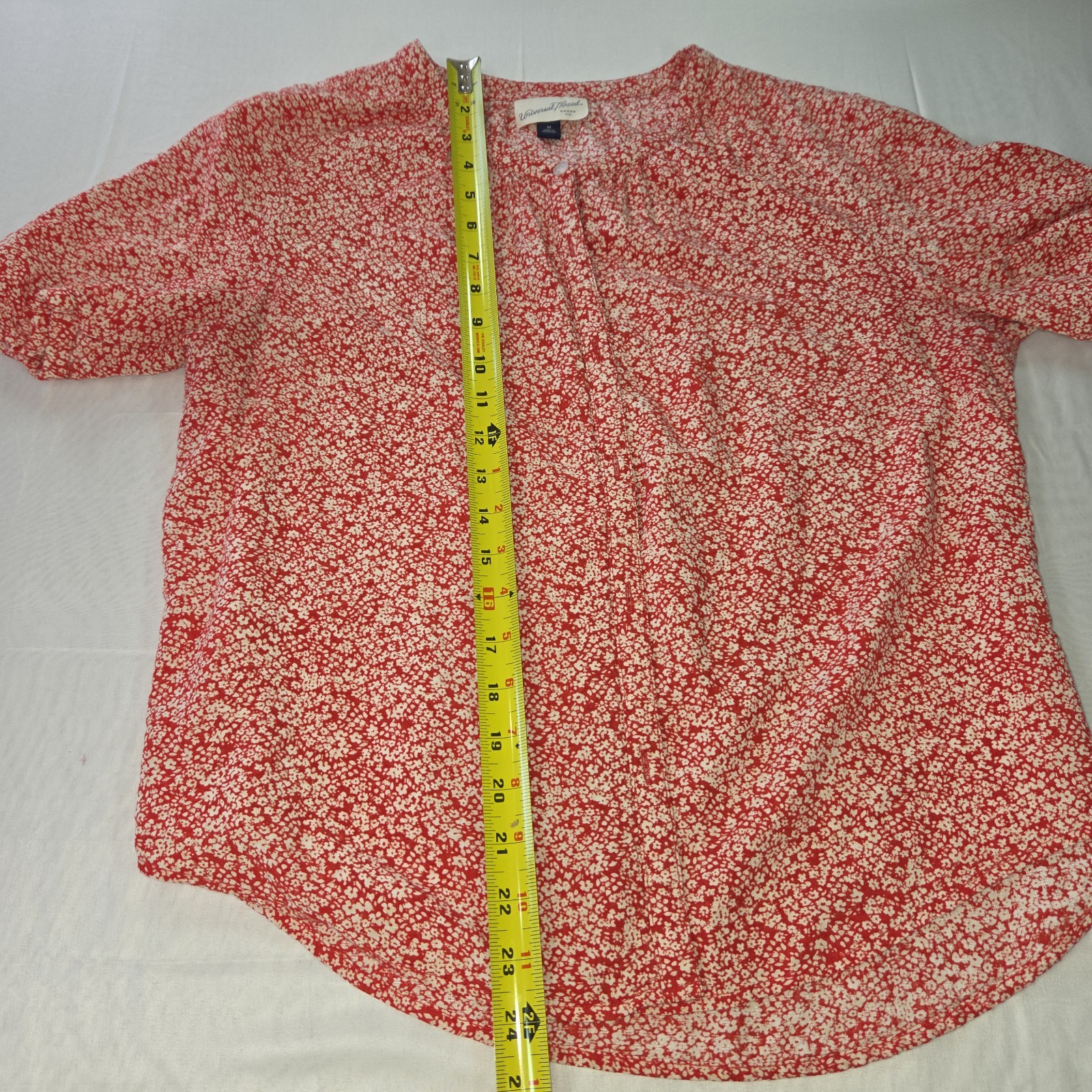 Universal Thread Ladies Red Button Up Blouse With… - image 6